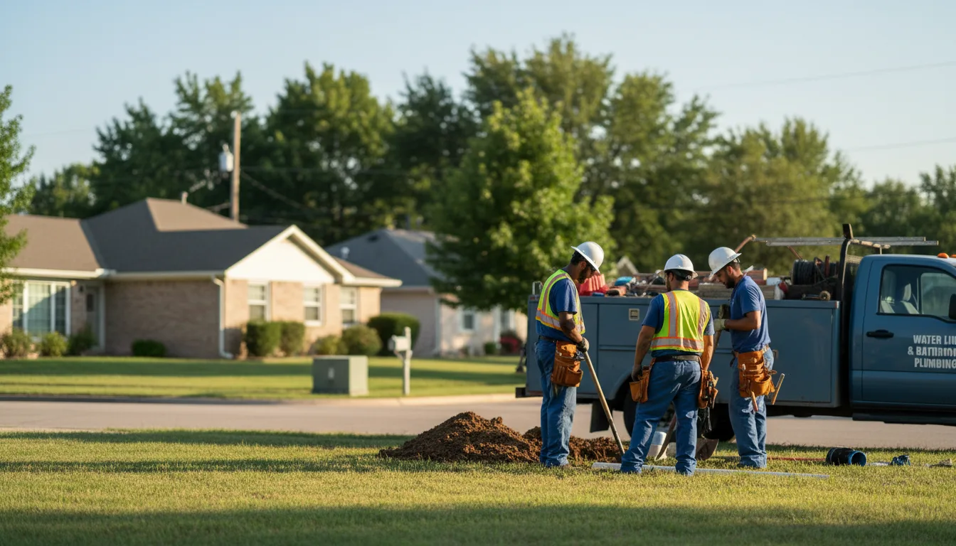Residential water line and bathroom plumbing service in Tullahoma, TN